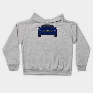 Ford Mustang Front End Deep Impact Blue Kids Hoodie